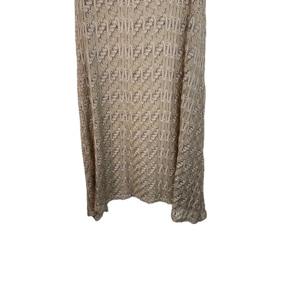 Elif for Jordan Taylor Gold Sleeveless Sheer Swim Coverup Dress Medium Vacation - Picture 3 of 7